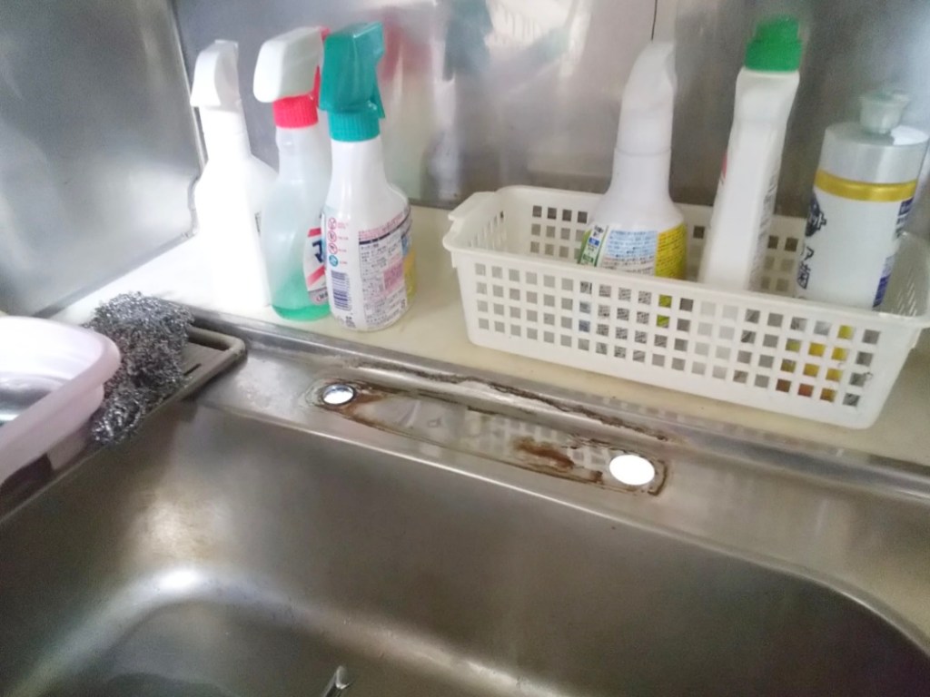 交換する前に取り外した様子