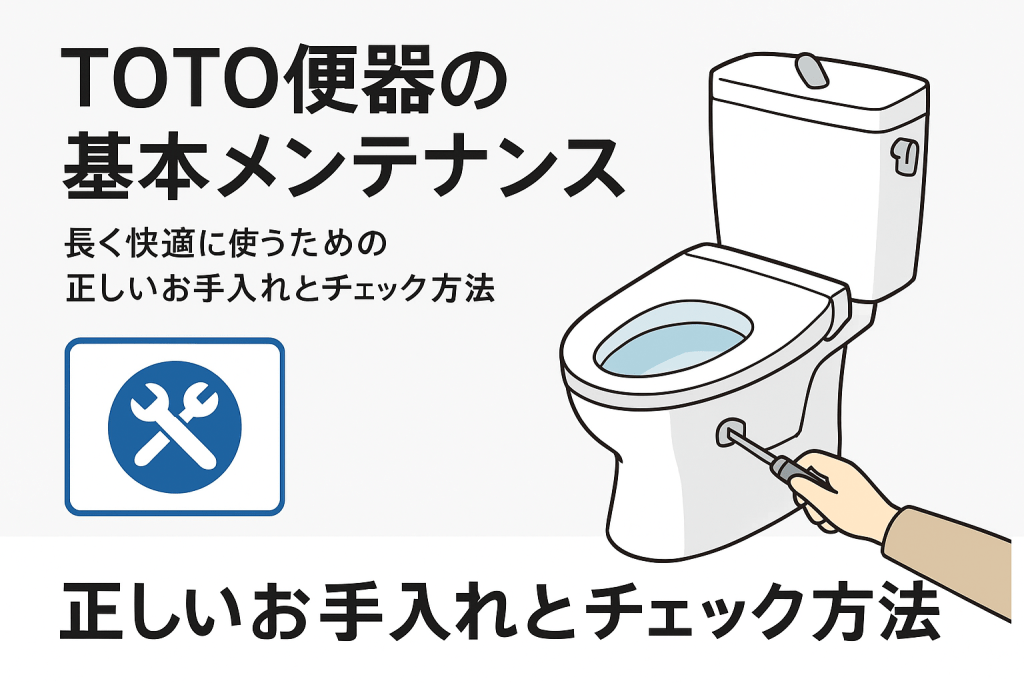 【TOTO便器の基本メンテナンス】長く快適に使うための正しいお手入れとチェック方法