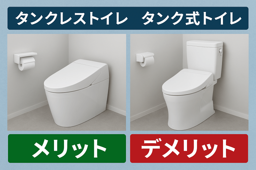 【プロが徹底比較】タンクレストイレとタンク式トイレの違い｜費用・メリット・デメリットを水道業者が解説！