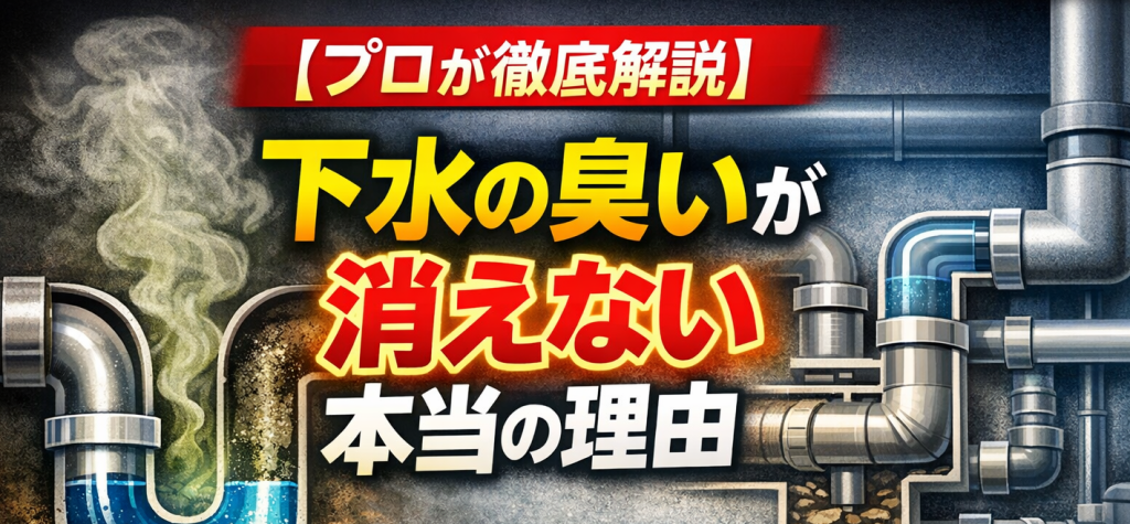 【プロが徹底解説】下水の臭いが消えない本当の理由｜封水・負圧・配管構造まで深掘り