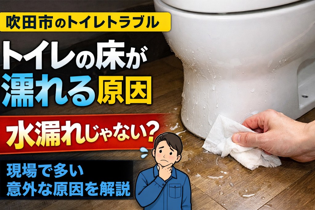 【吹田市】トイレの床が濡れている原因｜実は“水漏れじゃない”ケースが多いです