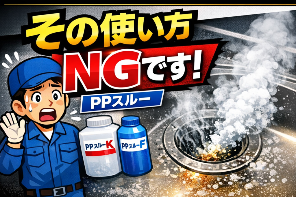 【水道屋が警告】PPスルーの使い方NG7選|知らないと危険!詰まり悪化の原因になることも