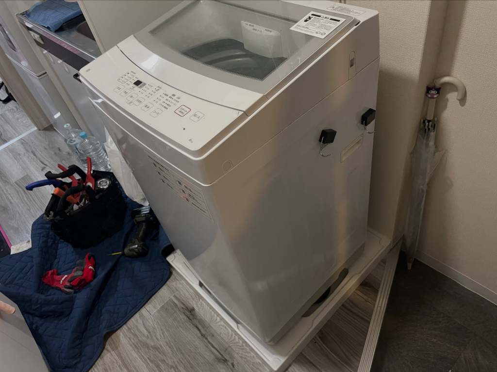 洗濯機を移動する前の状態